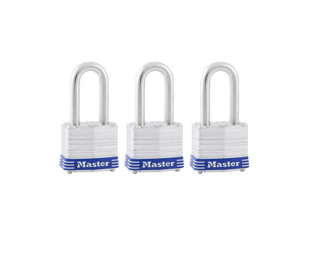 MasterLock #3TRILF 3-Pack Laminated Keyed Alike Padlock, 3 TOTAL LOCKS