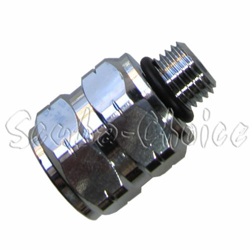 Scuba Low Pressure Regulator Hose Adapter - 3/8-24 UNF Male to 1/2-20 UNF Female
