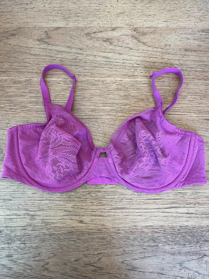 SOMA Orchid Daze 32DDD Stretch Lace Unlined Perfect Coverage Bra NEW Underwire