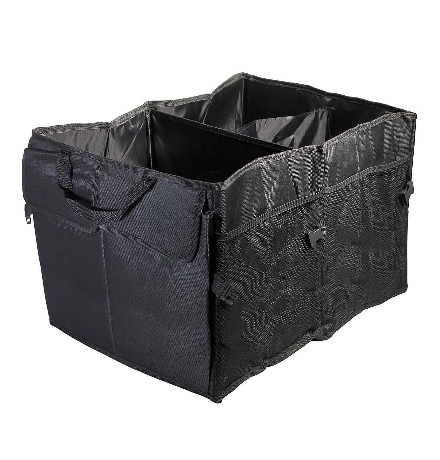 VViViD Heavy-Duty Multi-Compartment Collapsible 10" x 13" x 23", red, black
