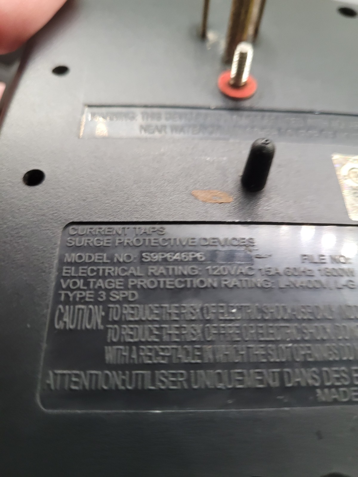 Current Taps Model S9P646P6, Surge Protected 120 Volt 6 Outlets
