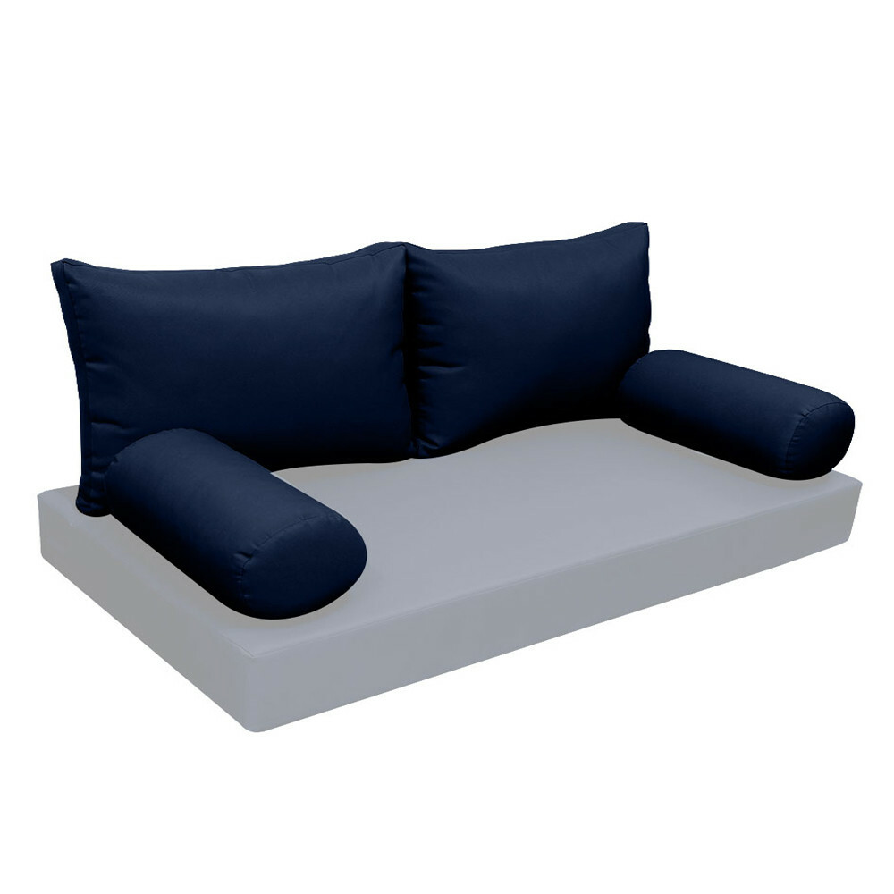|SLIPCOVER ONLY|S2 Outdoor Bolster Backrest Pillow Covers Knife Edge Queen AD101