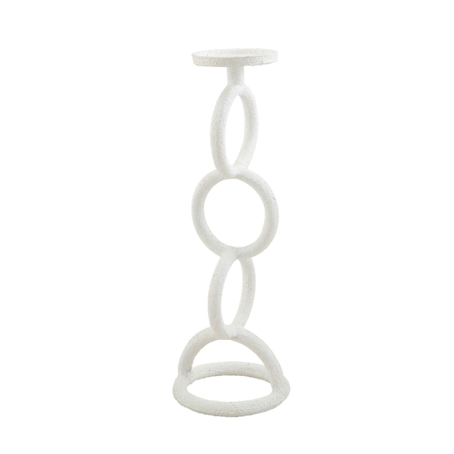 Mudpie - Medium White Link Candlestick - 40960099M