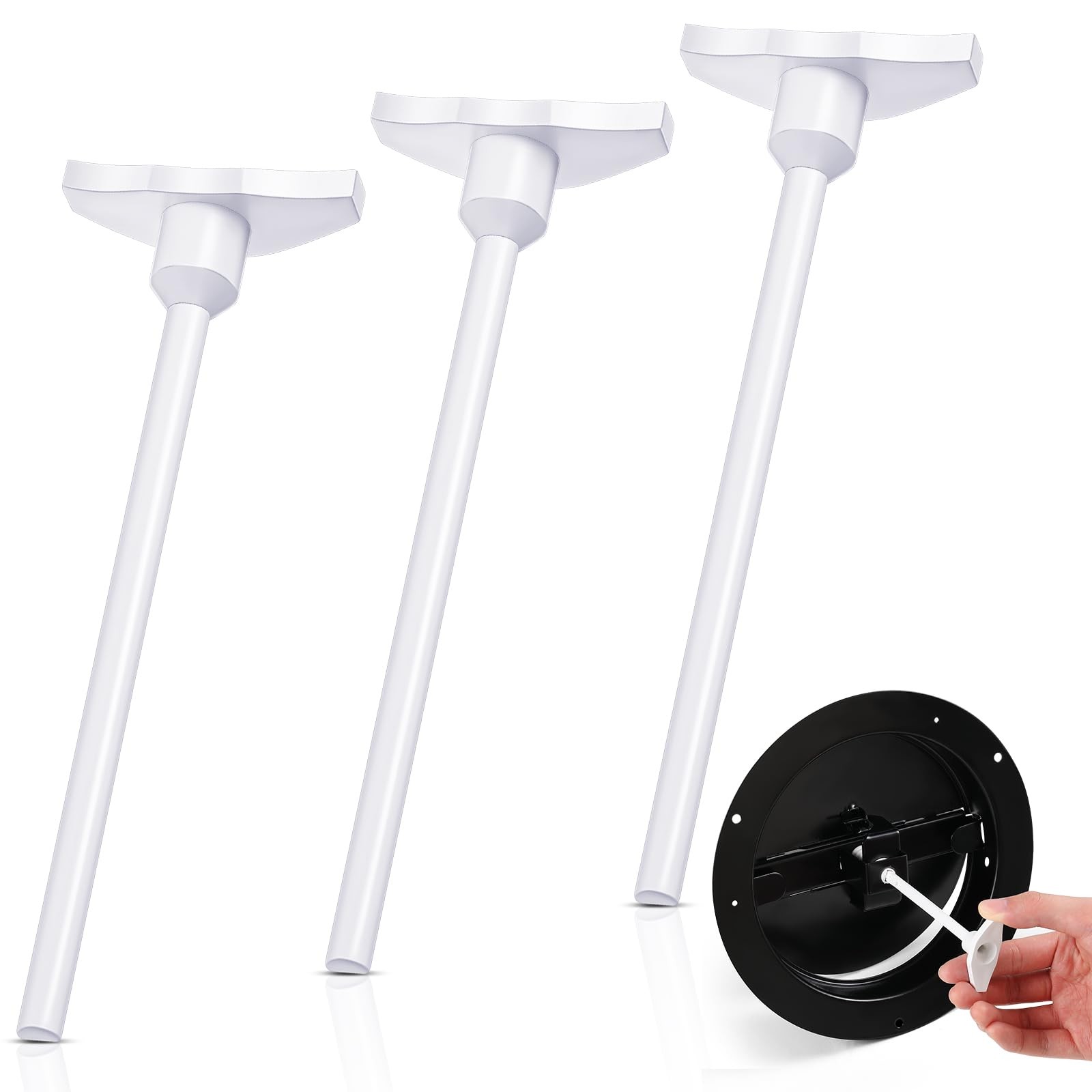 Wonderjune 3 Pcs Round Ceiling Diffuser Plastic Key Handle, Vent for...