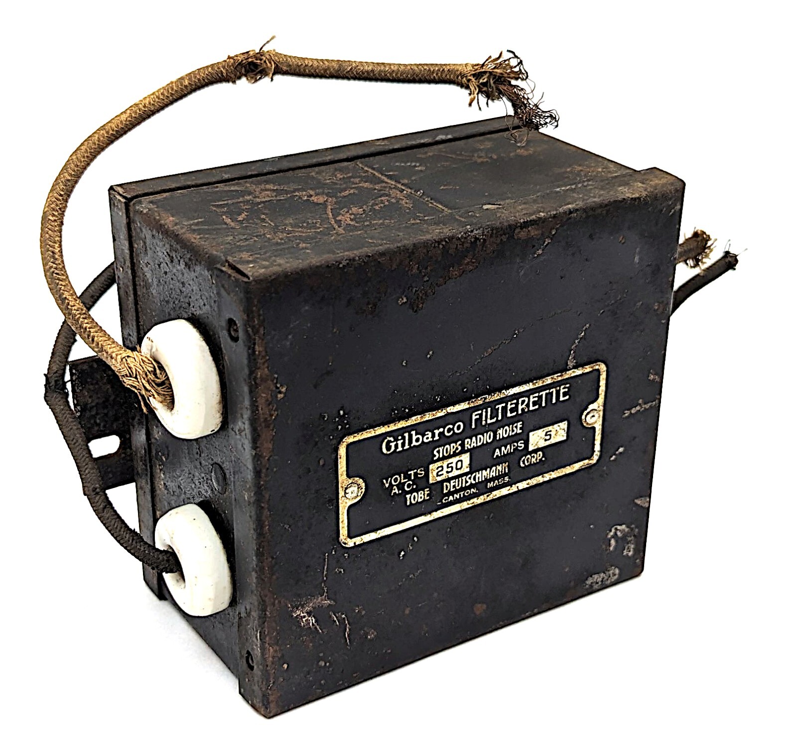 Antique Gilbarco Filterette Radio Noise Filter Circa 1920s Tobe Deutschmann Corp