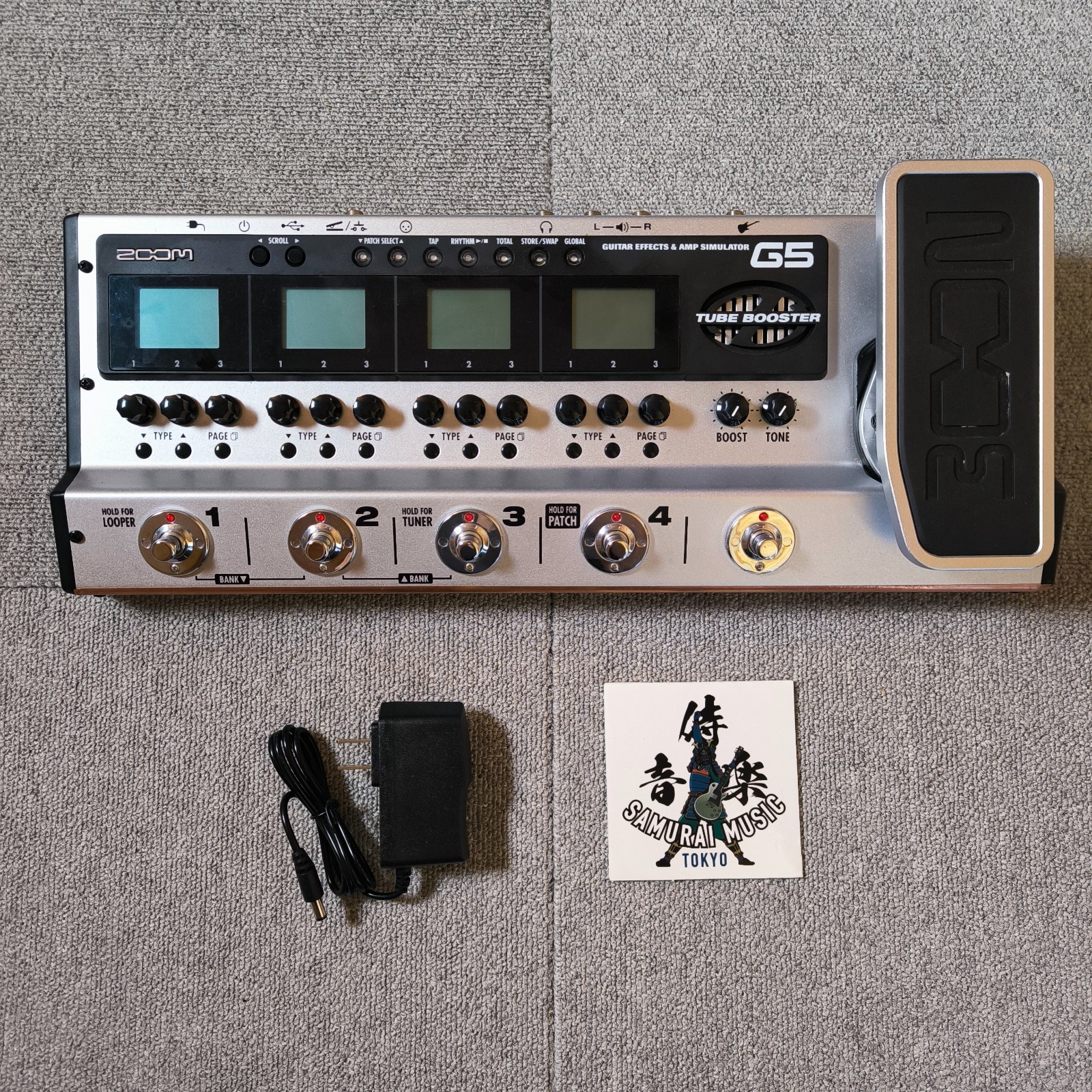 ZOOM G5 Multi-Effects Electric Guitar Pedal Used Tested W/ AC Adapter From Japan