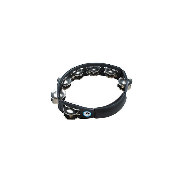 Latin Percussion LP150 Cyclops Handheld Steel Tambourine, Black
