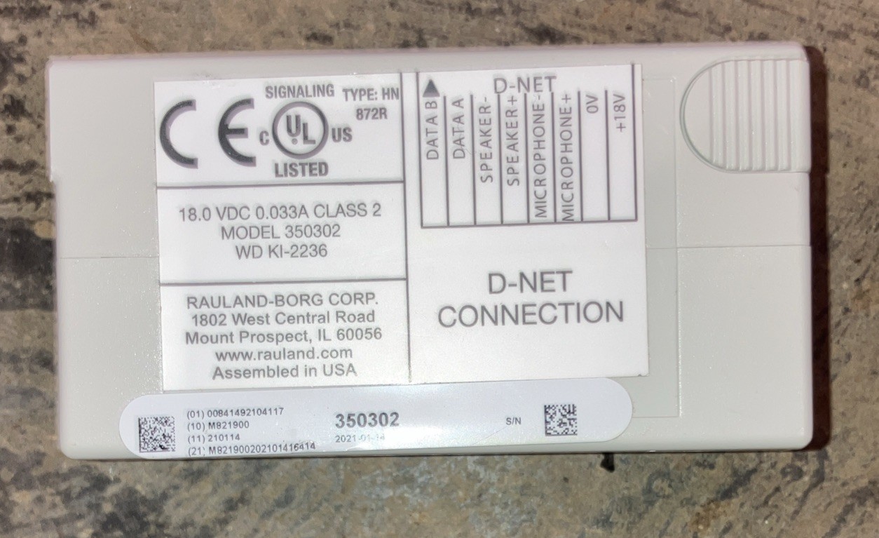 Rauland Responder 5 350302 Feature Bed Control Module TESTED