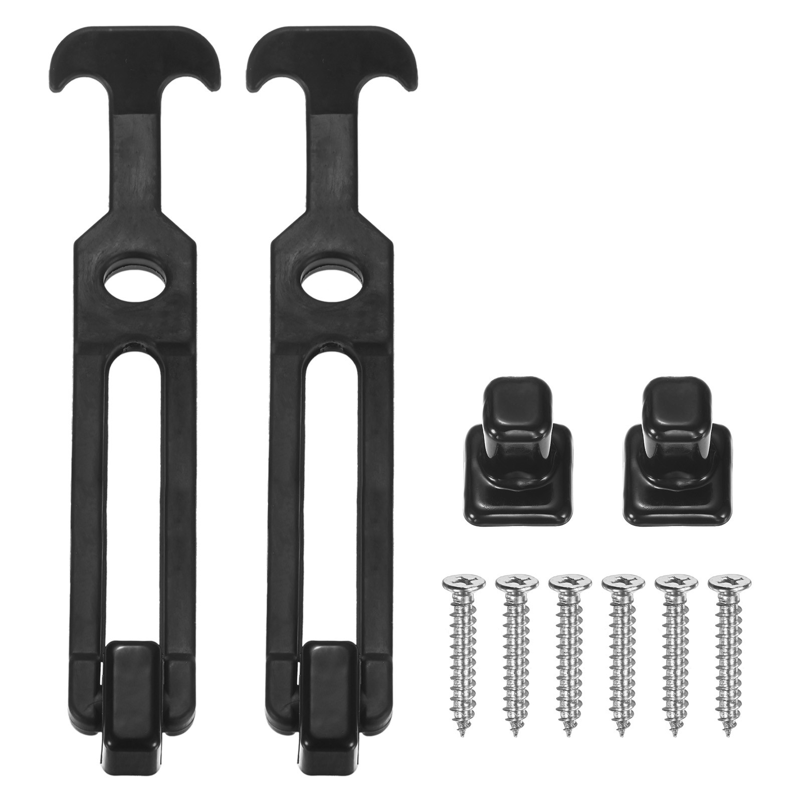 2-Pack T-Handle Rubber Flexible Draw Latches,7.9" Latches for Toolbox, Black