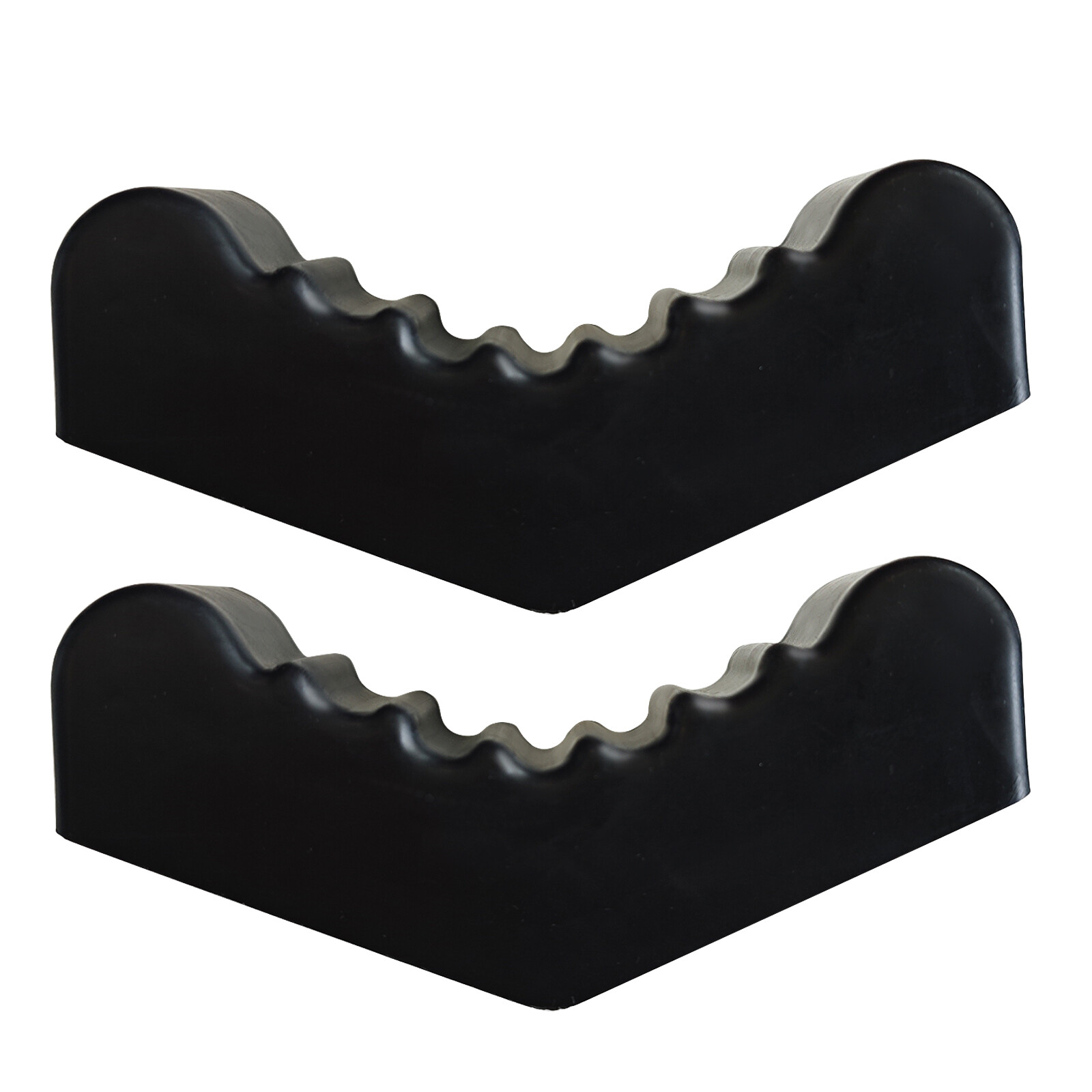 2x 6Ton Axle Jack Stand Pad Adapter Universal Slotted Frame Rail Rubber Adapter。