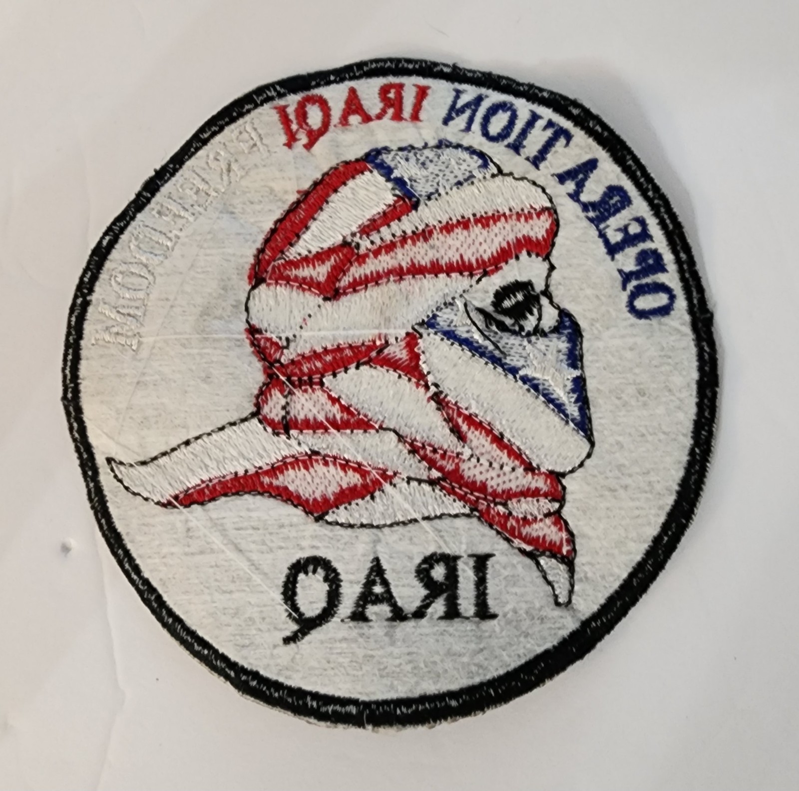OPERATION IRAQI FREEDOM ROUND MILITARY EMBROIDERED PATCH