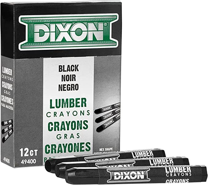 Black Lumber Crayons Box of 12