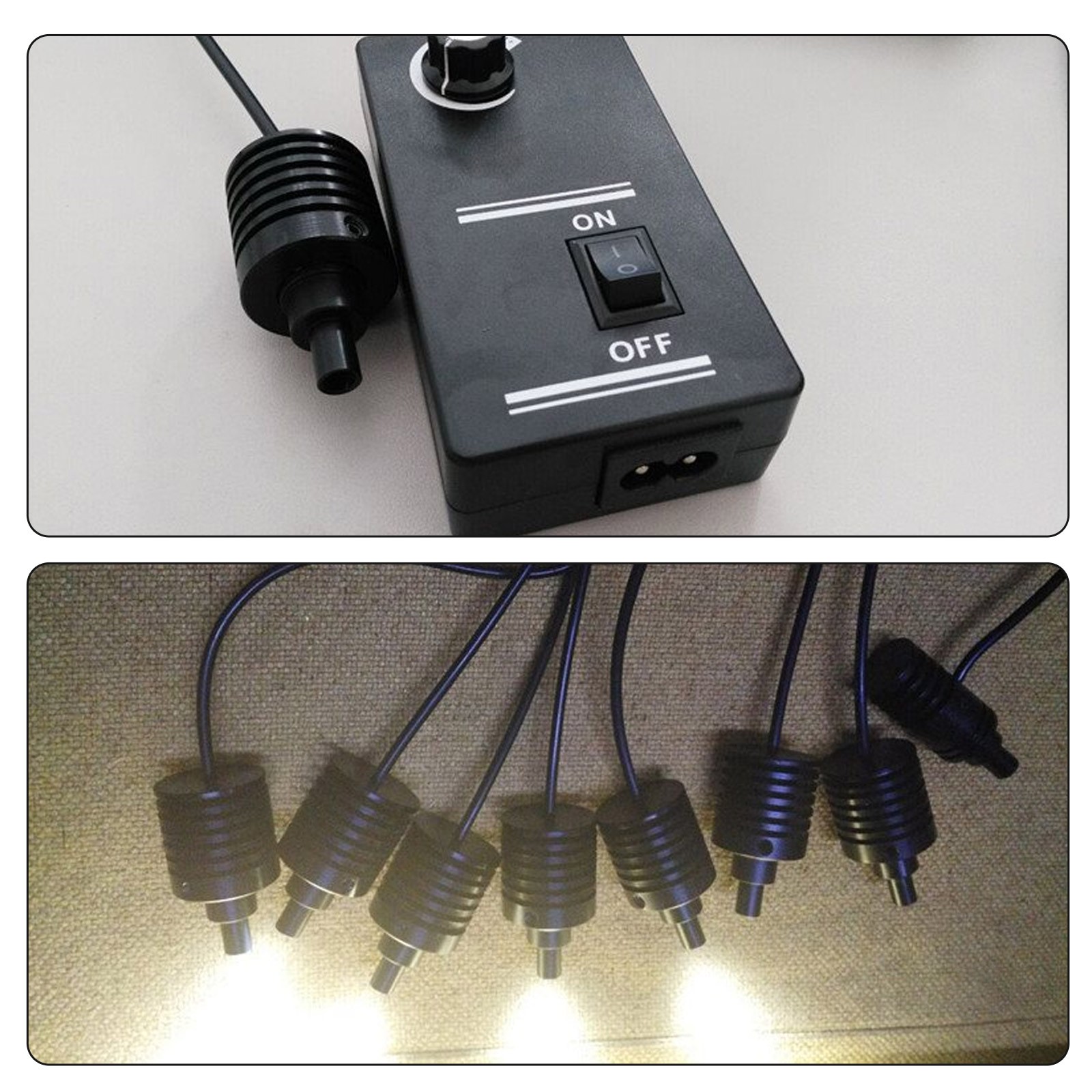 Adjustable LED Coaxial Light Source Microscope Spot Lamp Brightness 90V-240V