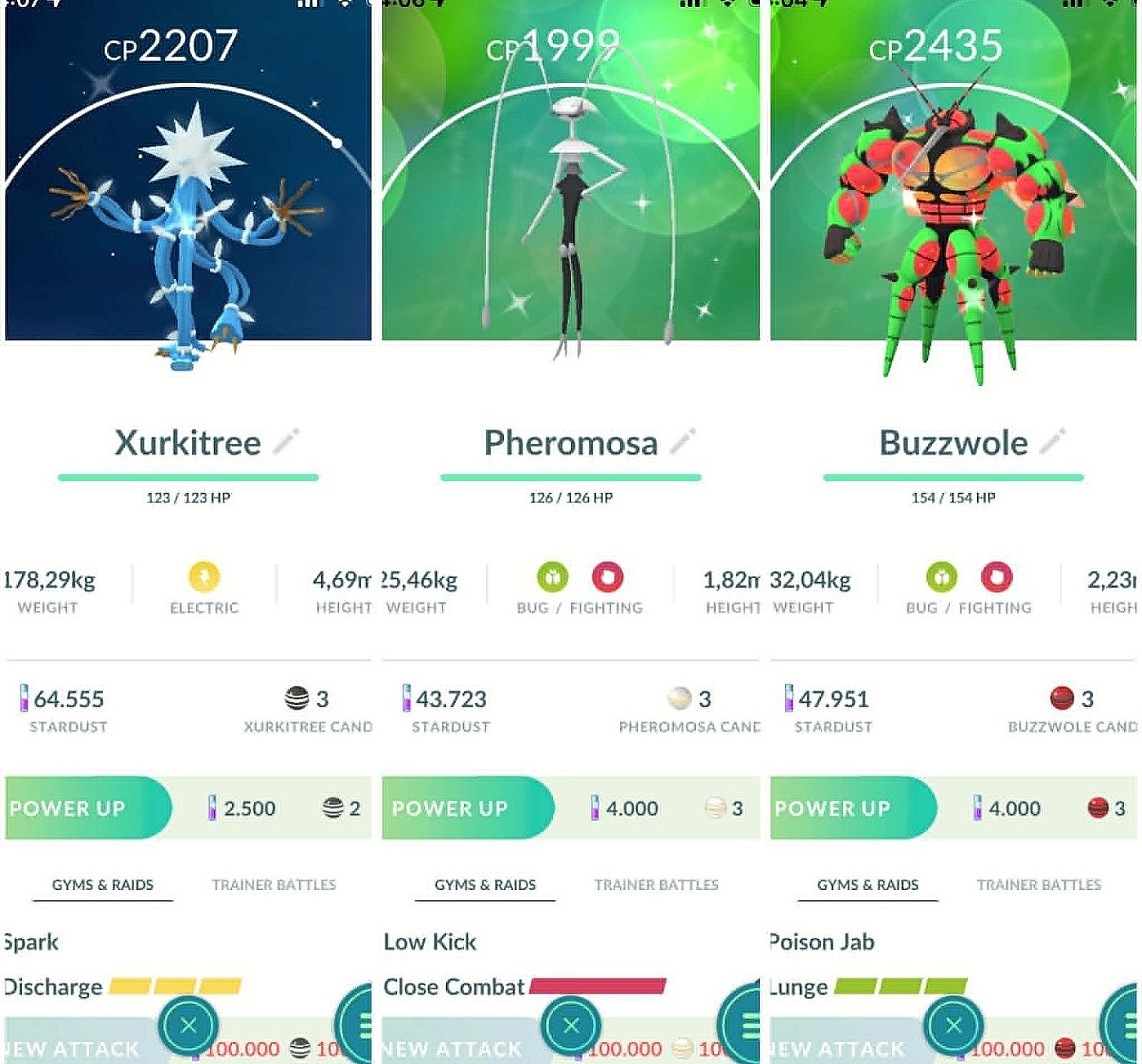 ✨ Shiny Buzzwole, Pherososa, Xurkitree ✨ - P T C - Description