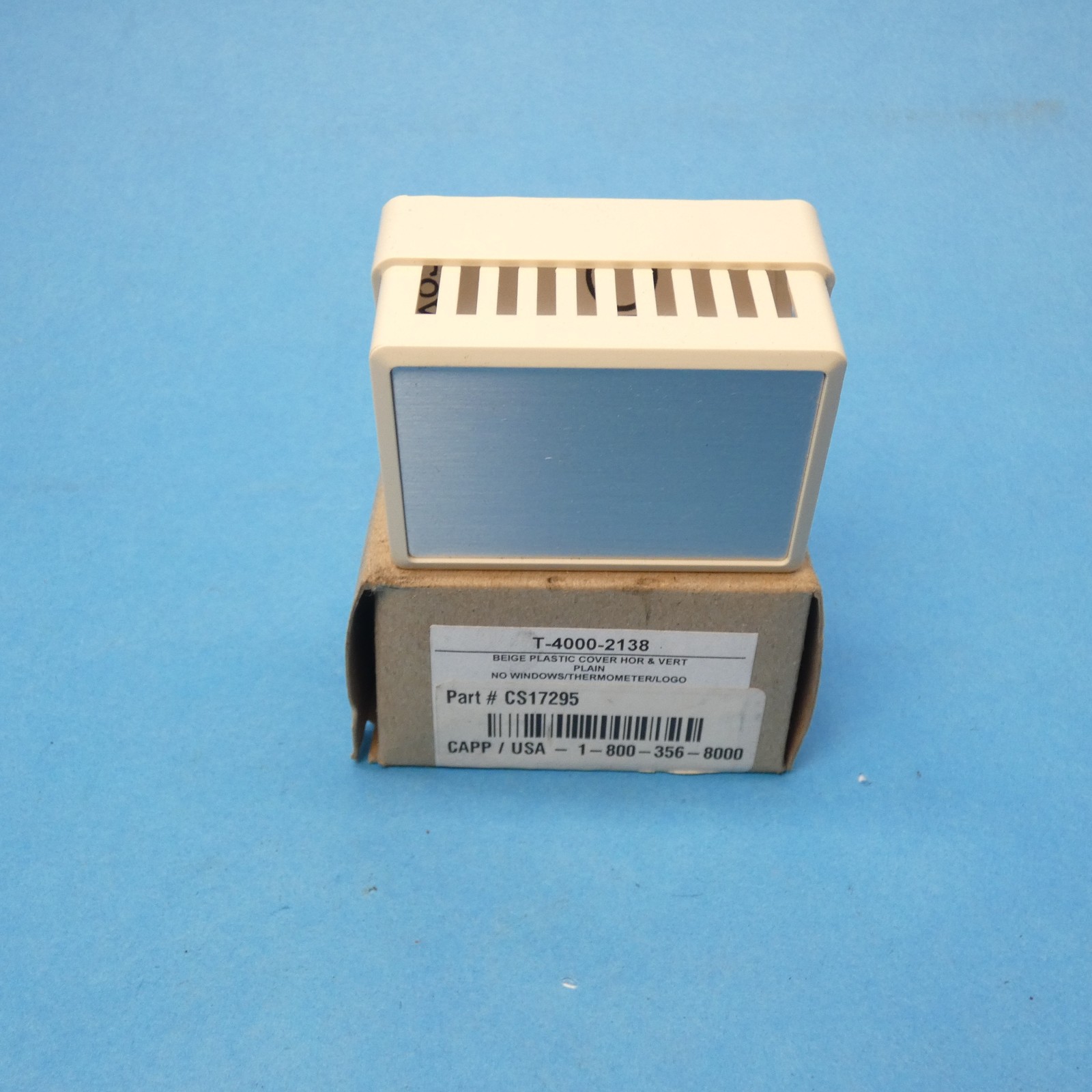 Johnson T-4000-2138 Beige Plastic Cover Horizontal/Vertica/ No Window/Thermo