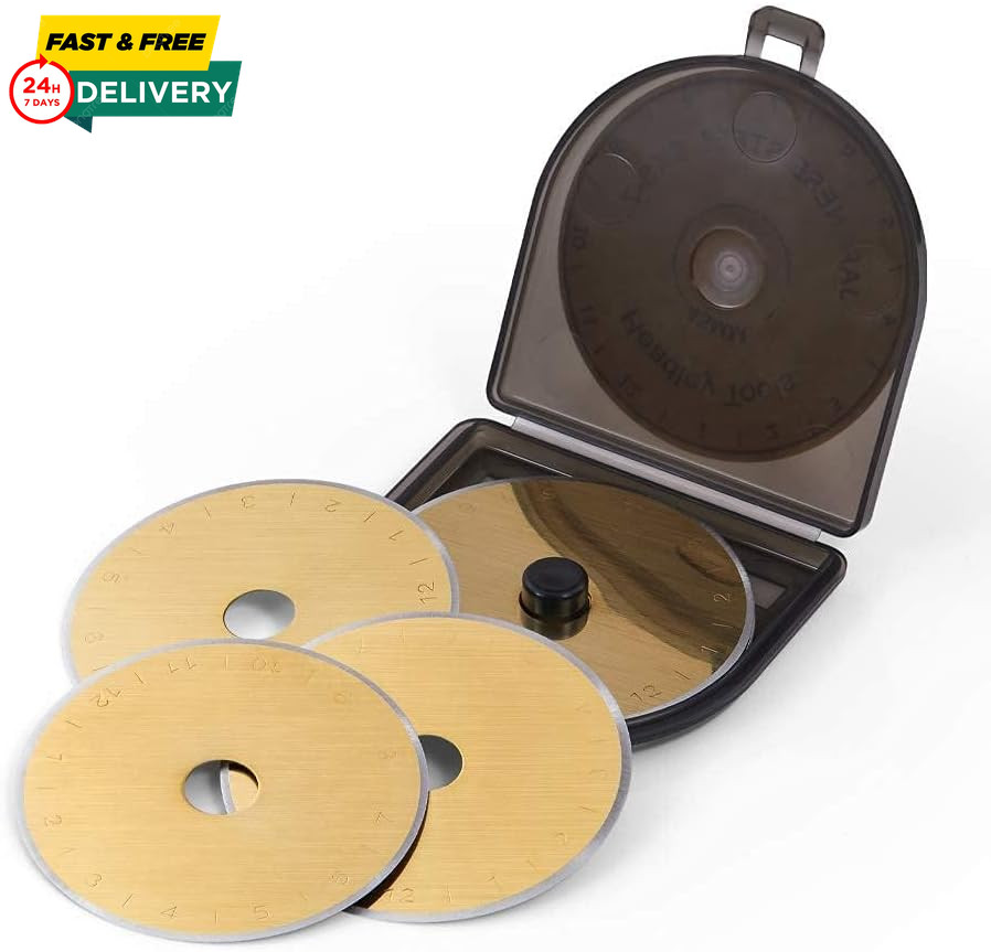 Titanium Coated 45Mm Rotary Cutter Blades 15 Pack Compatible with Olfa