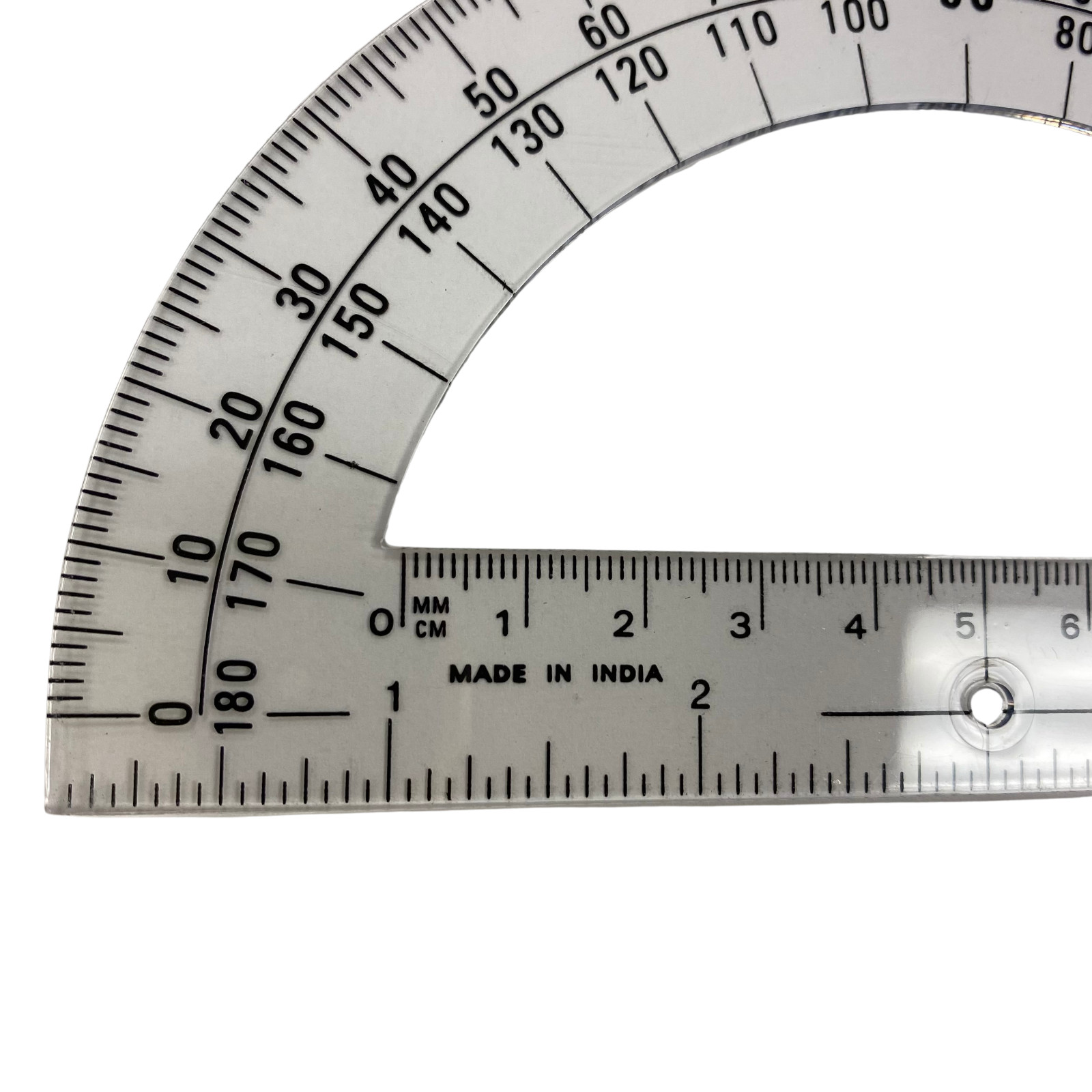 25 Pack Plastic Protractors Class Set, Clear Protractor 6 inches 180 Degrees NEW
