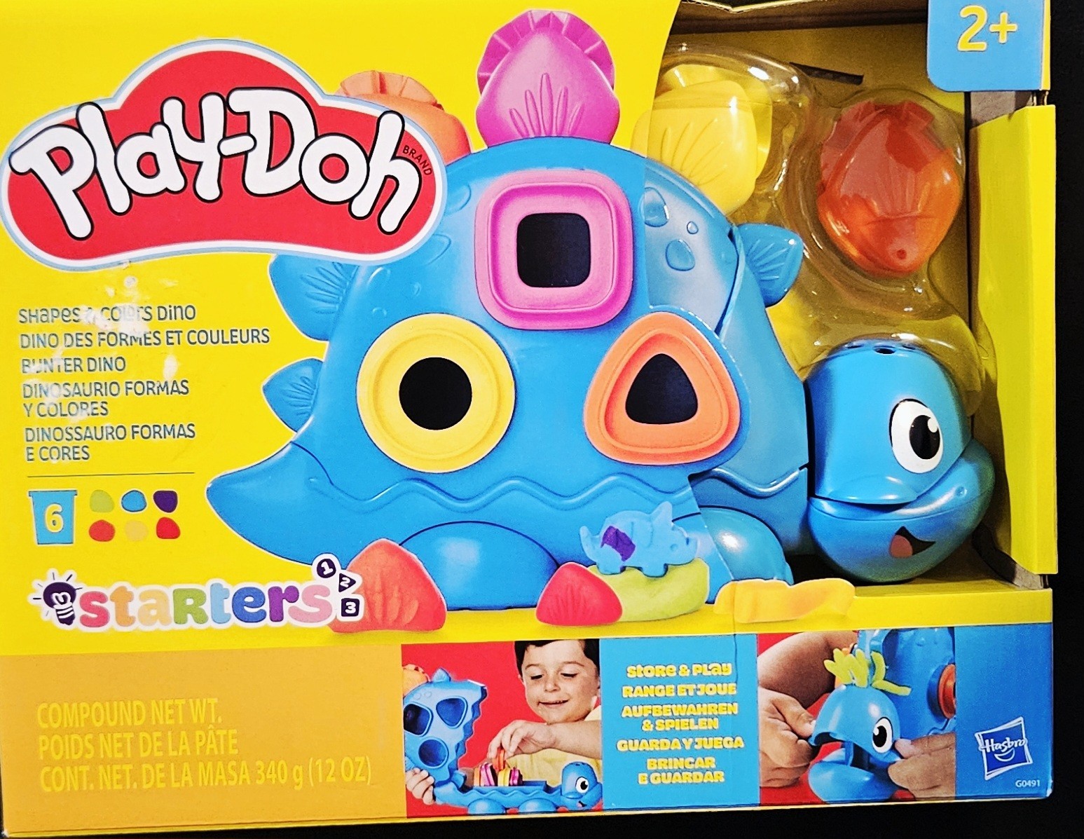 Play-doh Shapes & Colors Dinosaur Toy Starter Set, Arts & Crafts