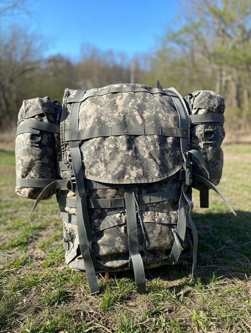 USGI MOLLE II Large Rucksack Complete ACU with Sustainment Pouches & Frame