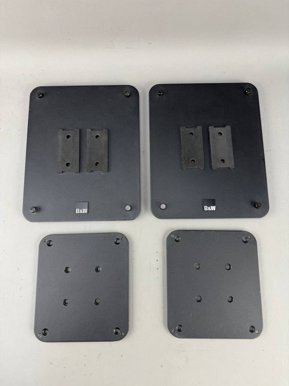 B&W Bowers & Wilkins Speaker Stands Top & Bottom PLATES ONLY - Black