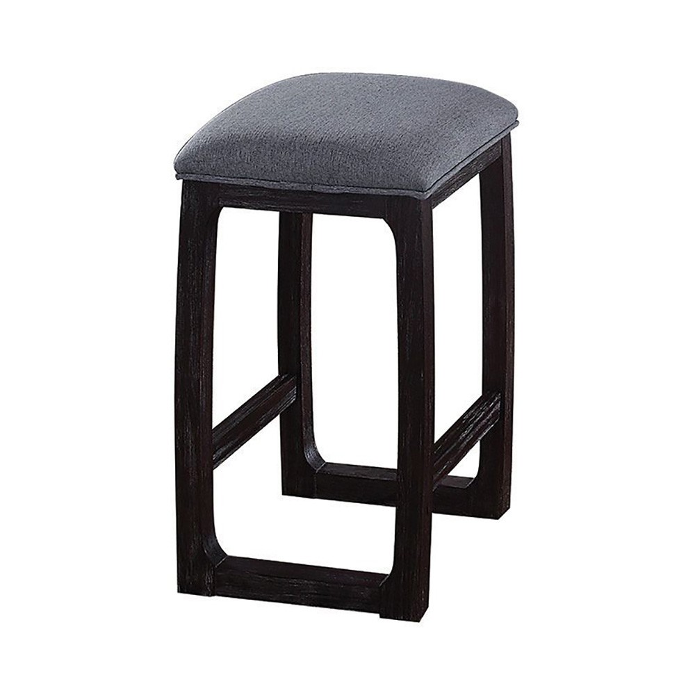 Weathered Espresso and Grey Counter Height Stool