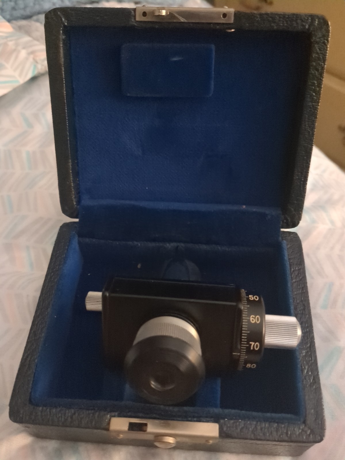 Vintage Bausch & Lomb Filar Micrometer Microscope Eyepiece Ocular Measure Case