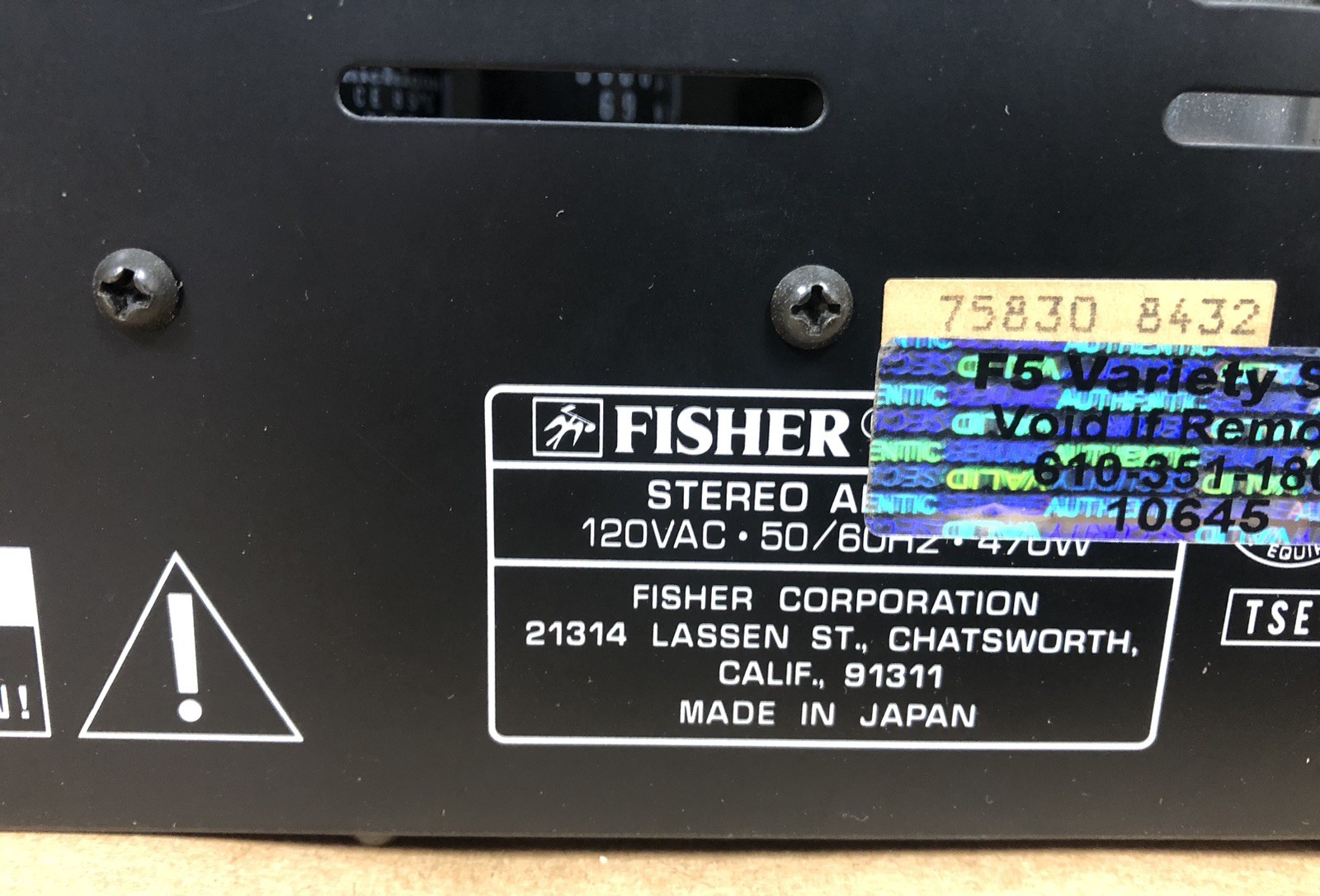 Fisher CA-272 Studio-Standard Integrated Stereo Amplifier – Tested Working