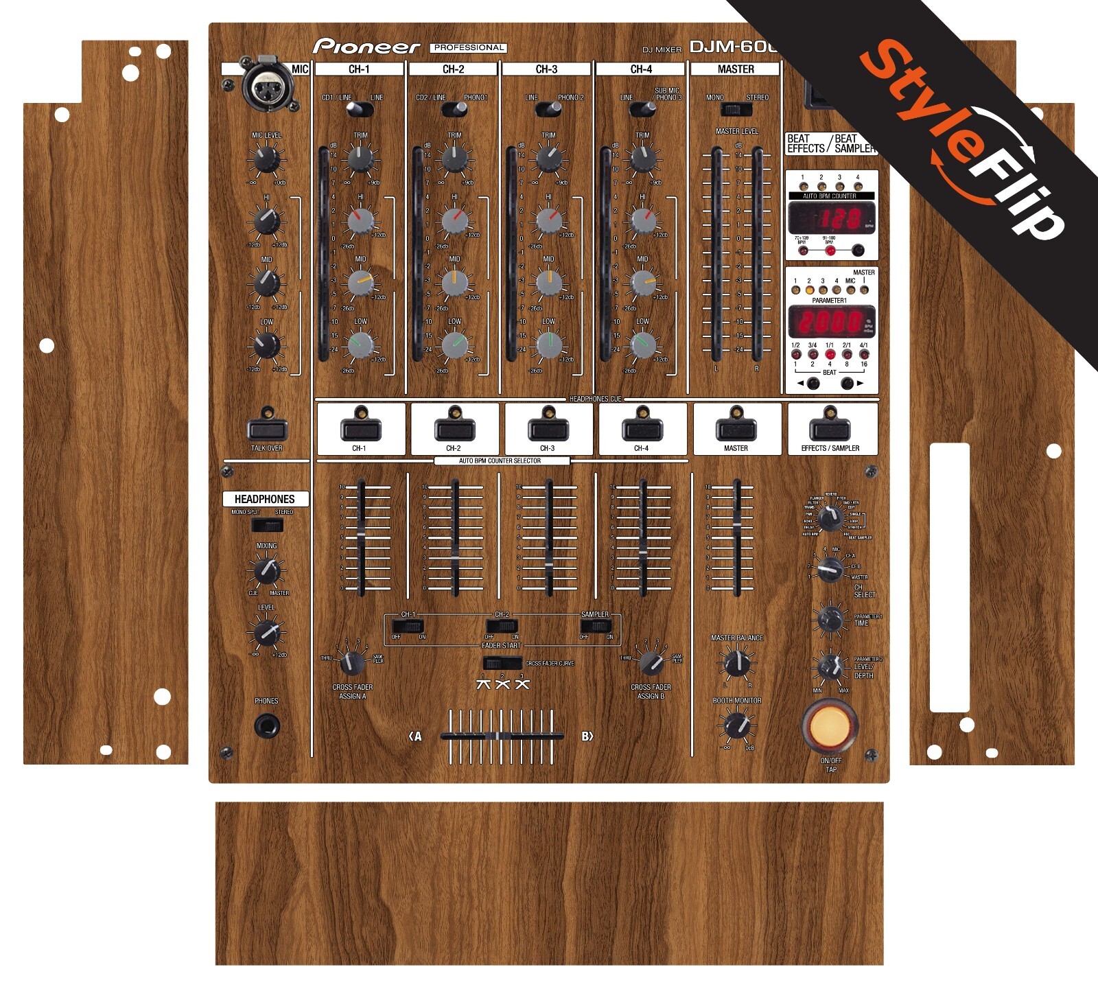 Pioneer DJM-600 Skin | Wood #2 | Protective Decal | StyleFlip Skins