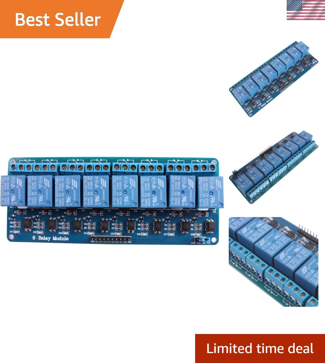 DC 5V 8-Channel Relay Module for Arduino & Raspberry Pi | Efficient Automation
