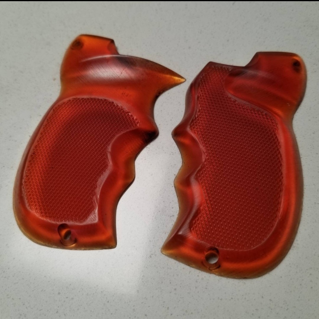 Blade Runner Grips Snub Nose Version Replica Toy Prop Amber Clear Smoke 2049