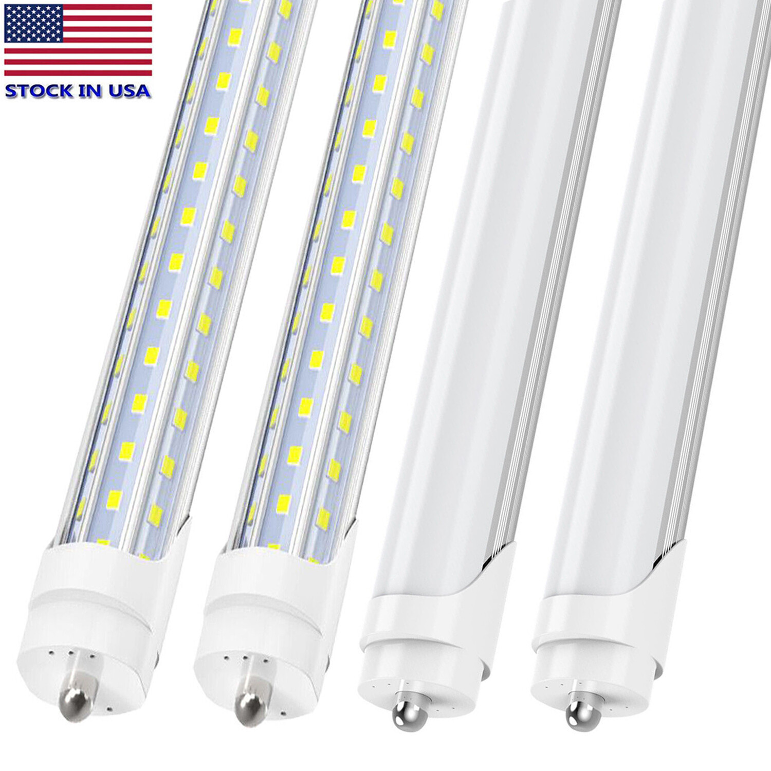 72W 120W T8 8FT LED Tube Light Bulb Single Pin Shop Light 6000K~6500K Cool White