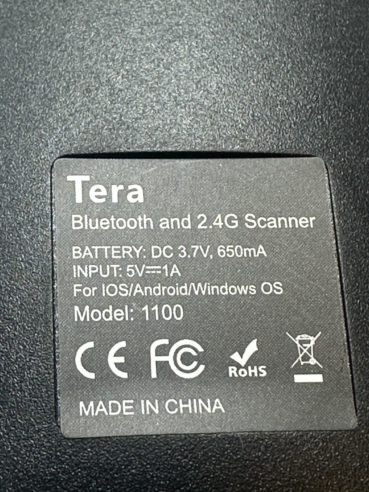 Tera X0027X350R Wireless Bar Code Scanner Mini Black - New Fast Ship