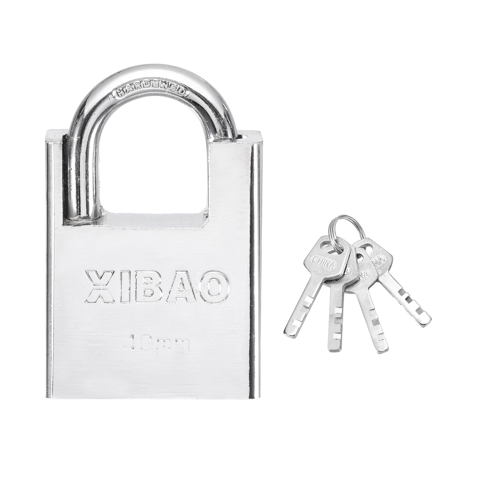 High Security Steel Shrouded Padlock with Key, Silver(1-9/16 Inch)
