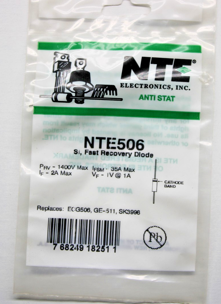 NTE Electronics NTE506 Diode Alt. ECG506 GE-511