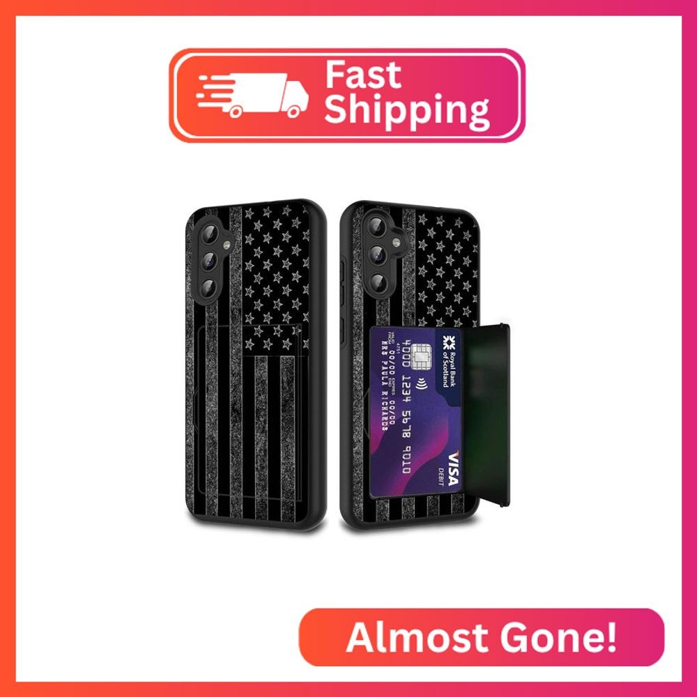 Designed for Galaxy S24 FE Card Holder Credit Card Wallets Case,Dual Layer Hybri