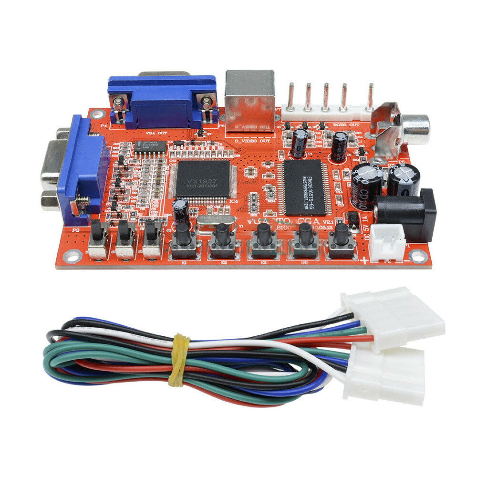 15K-80K Input Arcade Gamen Video Converter Board VGA to CGA RGBS/CVBS/S-VIDEO m