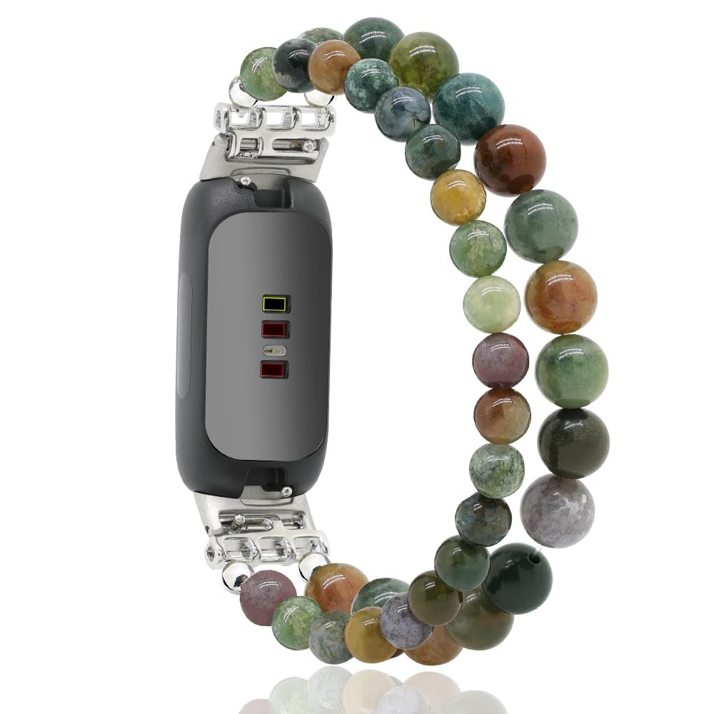 Bracelets Compatible with Fitbit Inspire 3 Bands for Women, Beaded Wristband USA