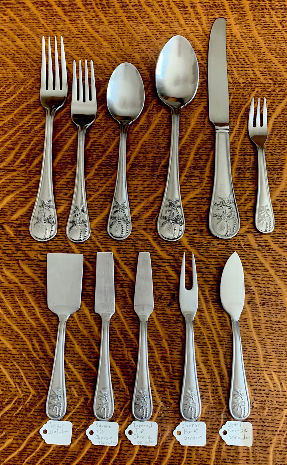 Cambridge COCONUT *PALM TREE* FLATWARE SILVERWARE - TROPICAL HAWAIIAN