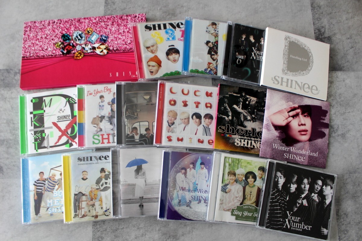 SET x17 SHINee Japan Korea CD 321 Dazzling girl Your number Kimi NO PHOTOCARD