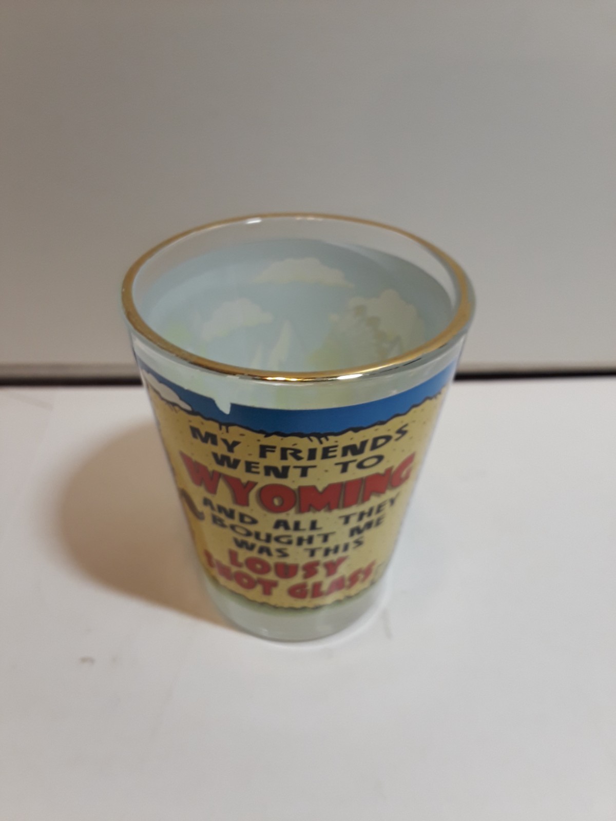Wyoming Cartoon Shot Glass