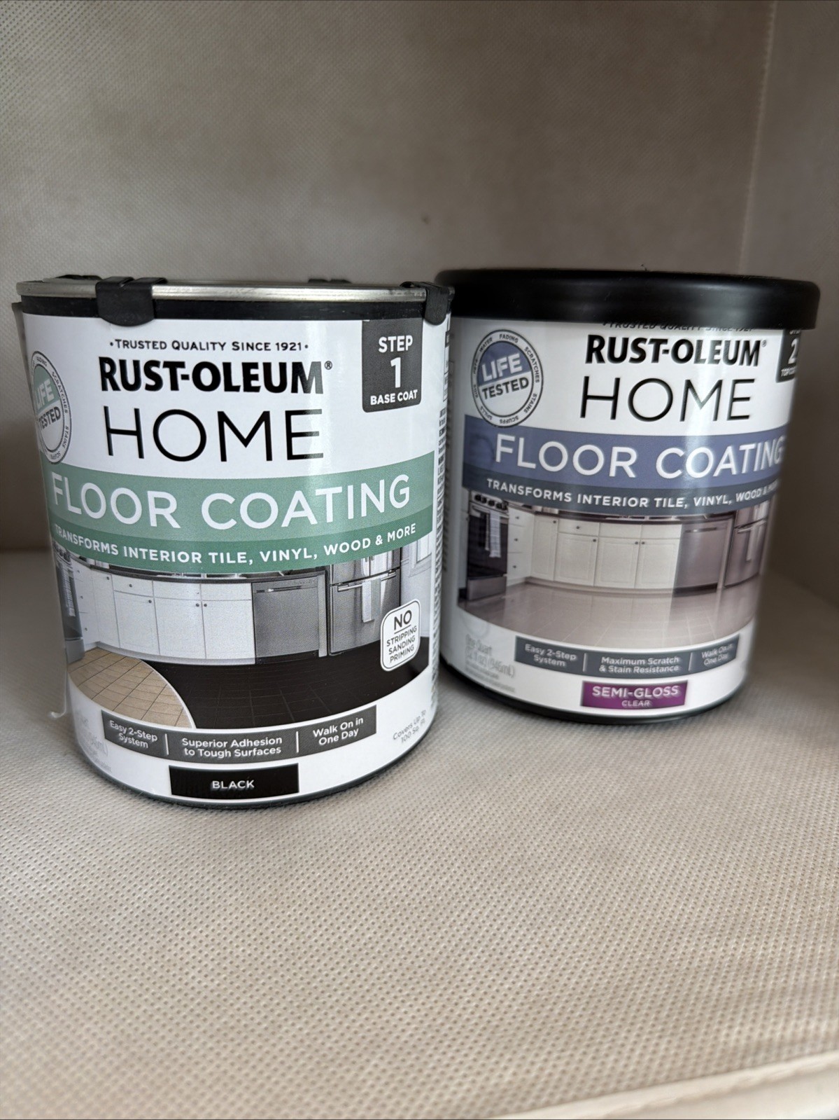 Rust-Oleum Floor Coating 2 Step BLACK  New ✅