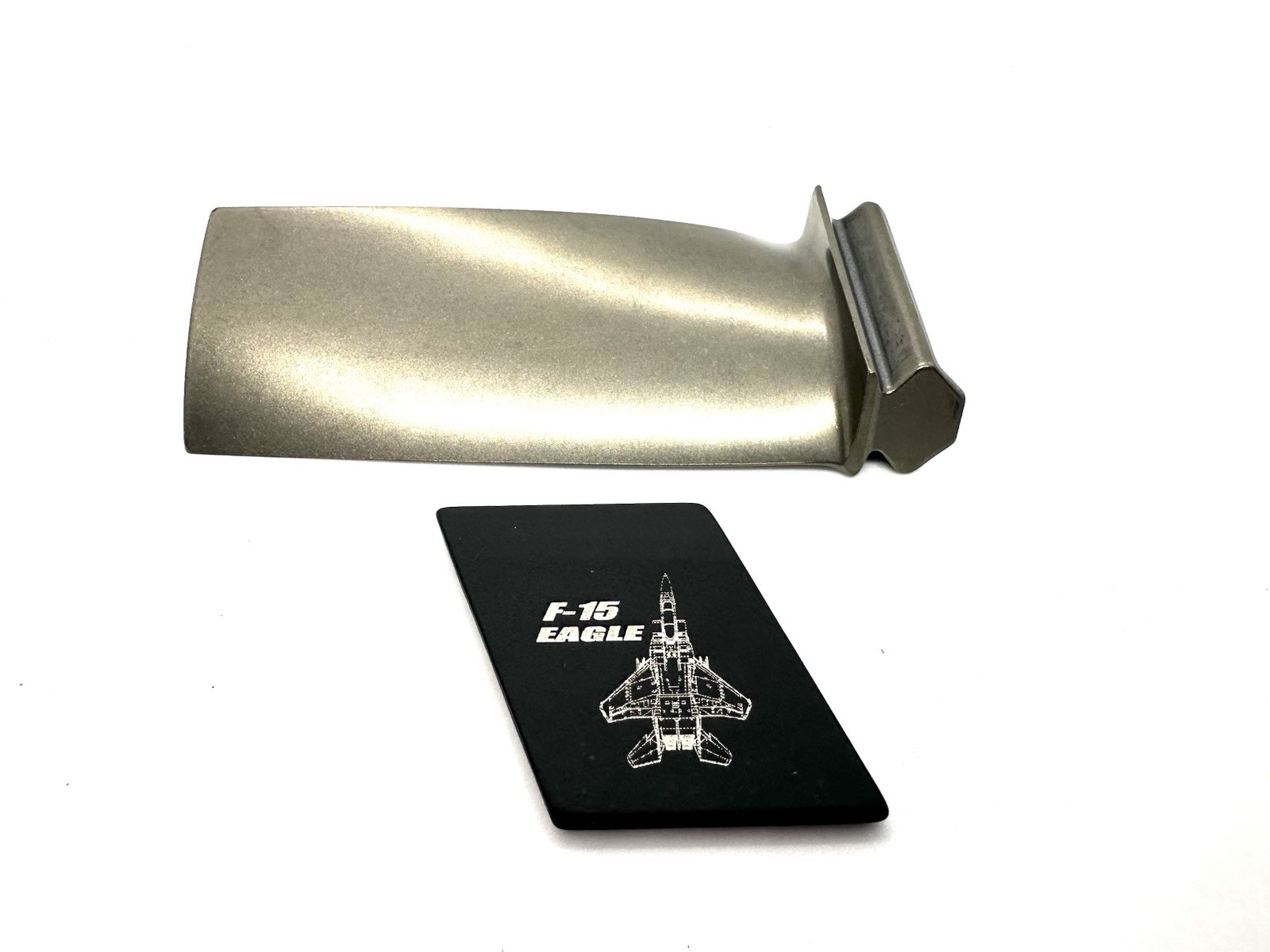 F-16/F-15 Titanium Jet Engine Blade. USAF Pilot Gift Turbine Boeing Eagle Model