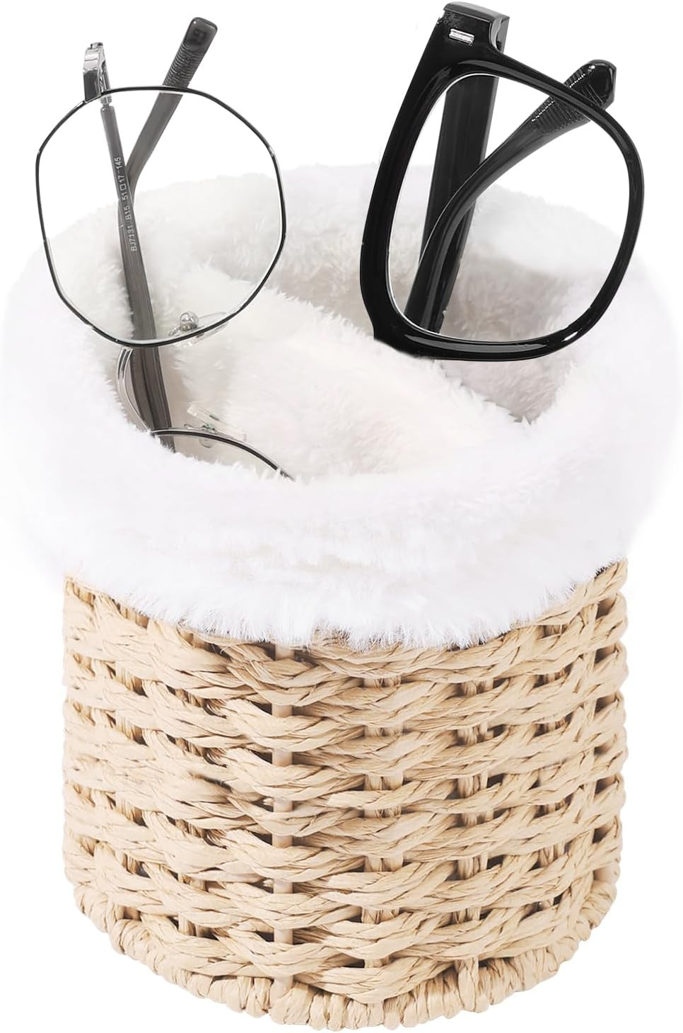 Plush Lined Eyeglasses Holder Stand for Nightstand,Boho Protective Eyeglass Hold