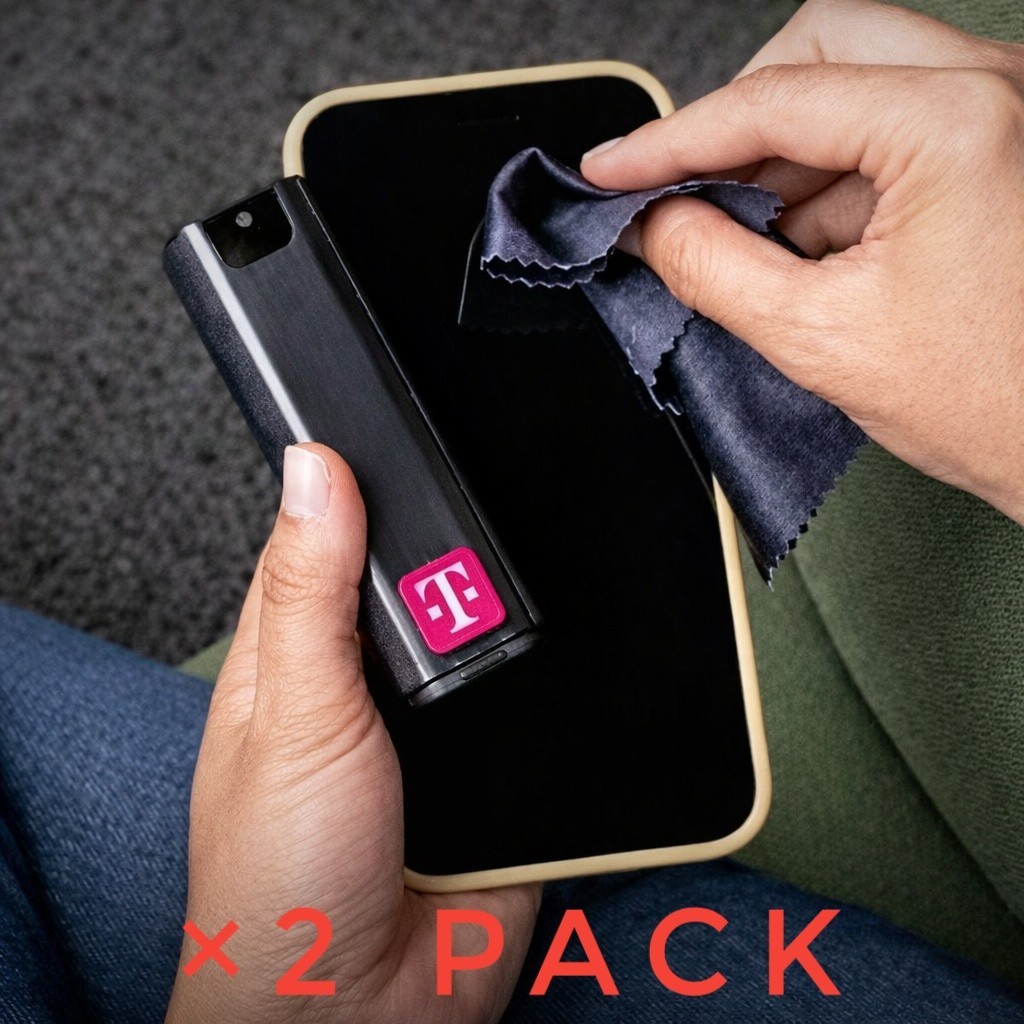 x2 Pack T MOBILE Screen Cleaner with Cloth New Free Shipping