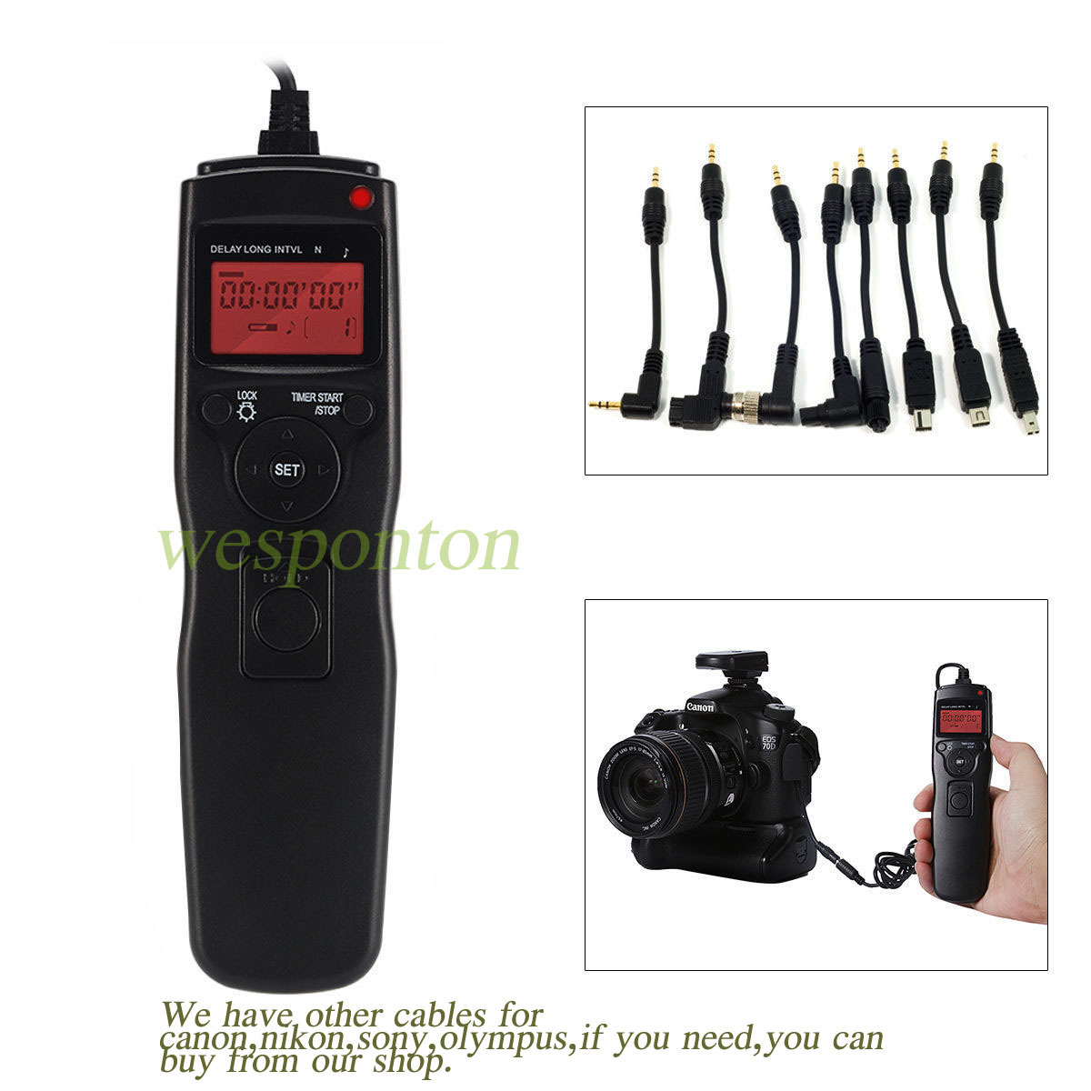 Timer Remote Shutter Release + Cord Cable for Nikon D90 D610 D5200 D7100 D7000