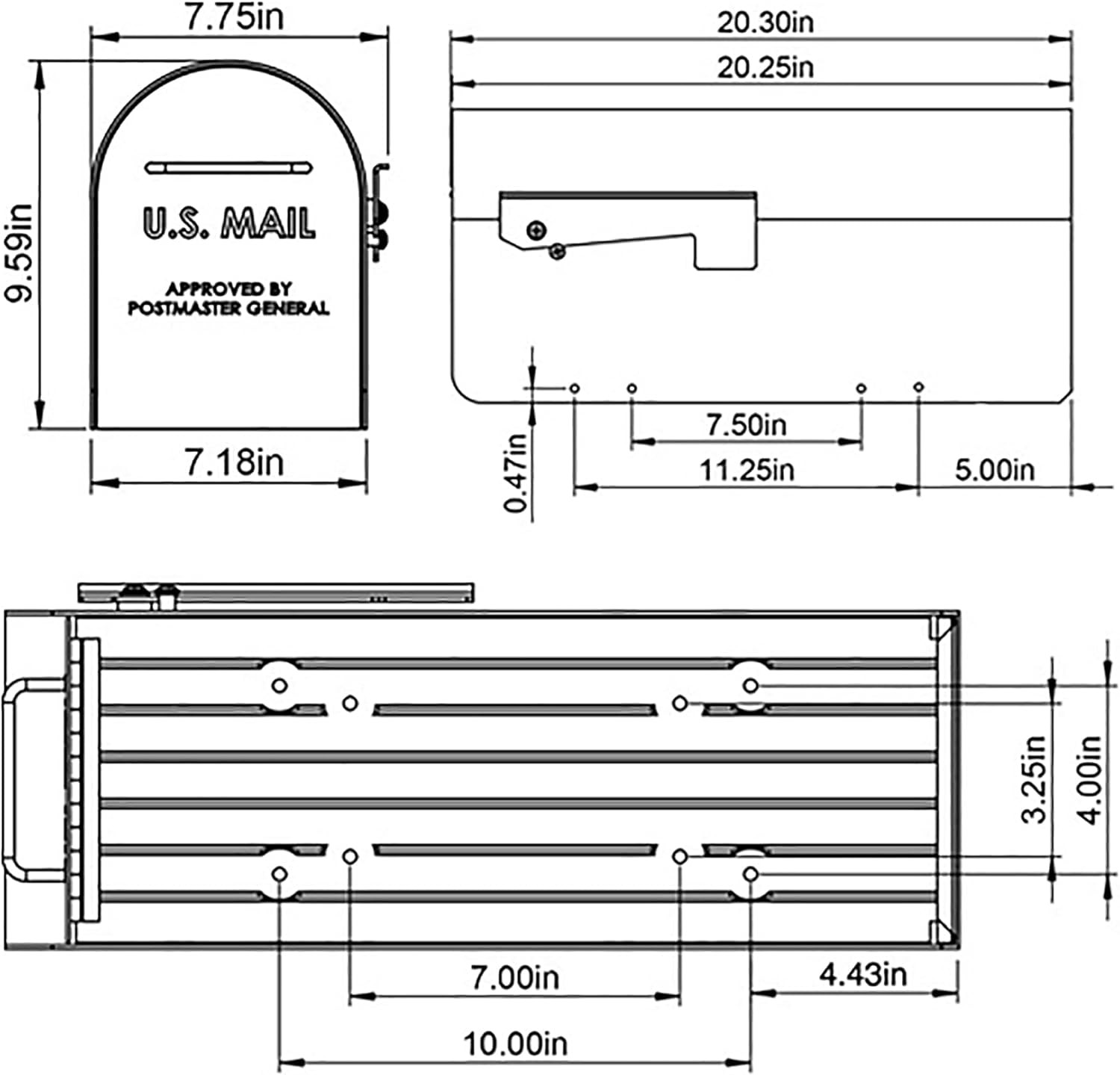 Ironside Large Capacity Galvanized Steel Black, Post-Mo