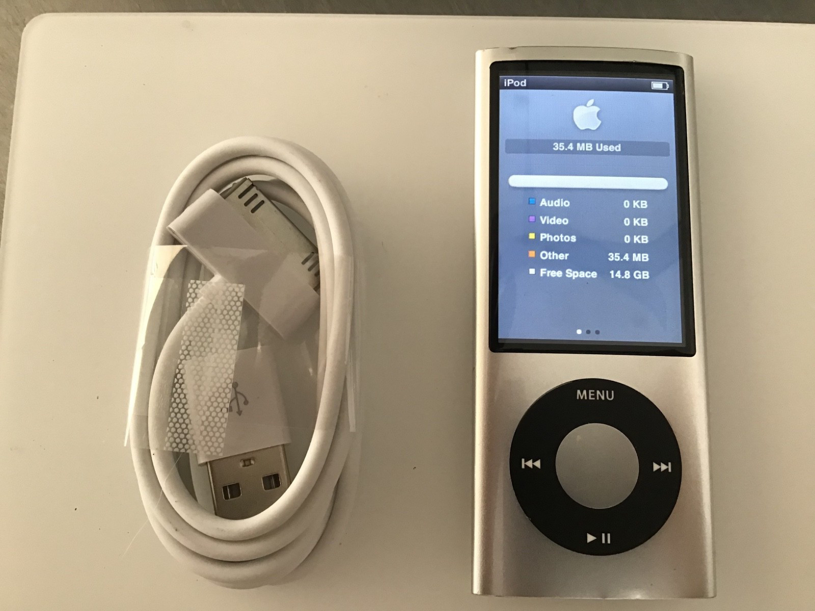 Apple iPod nano 5th Gen Silver (16 GB) New Battery.