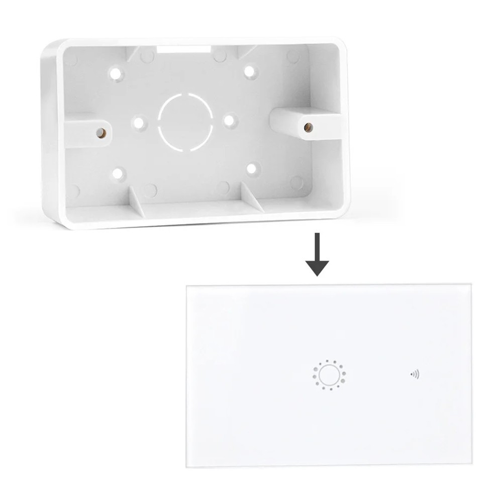 Exterior Mount 118 Type Switch and Socket Enclosure White PC 119x73x33 mm