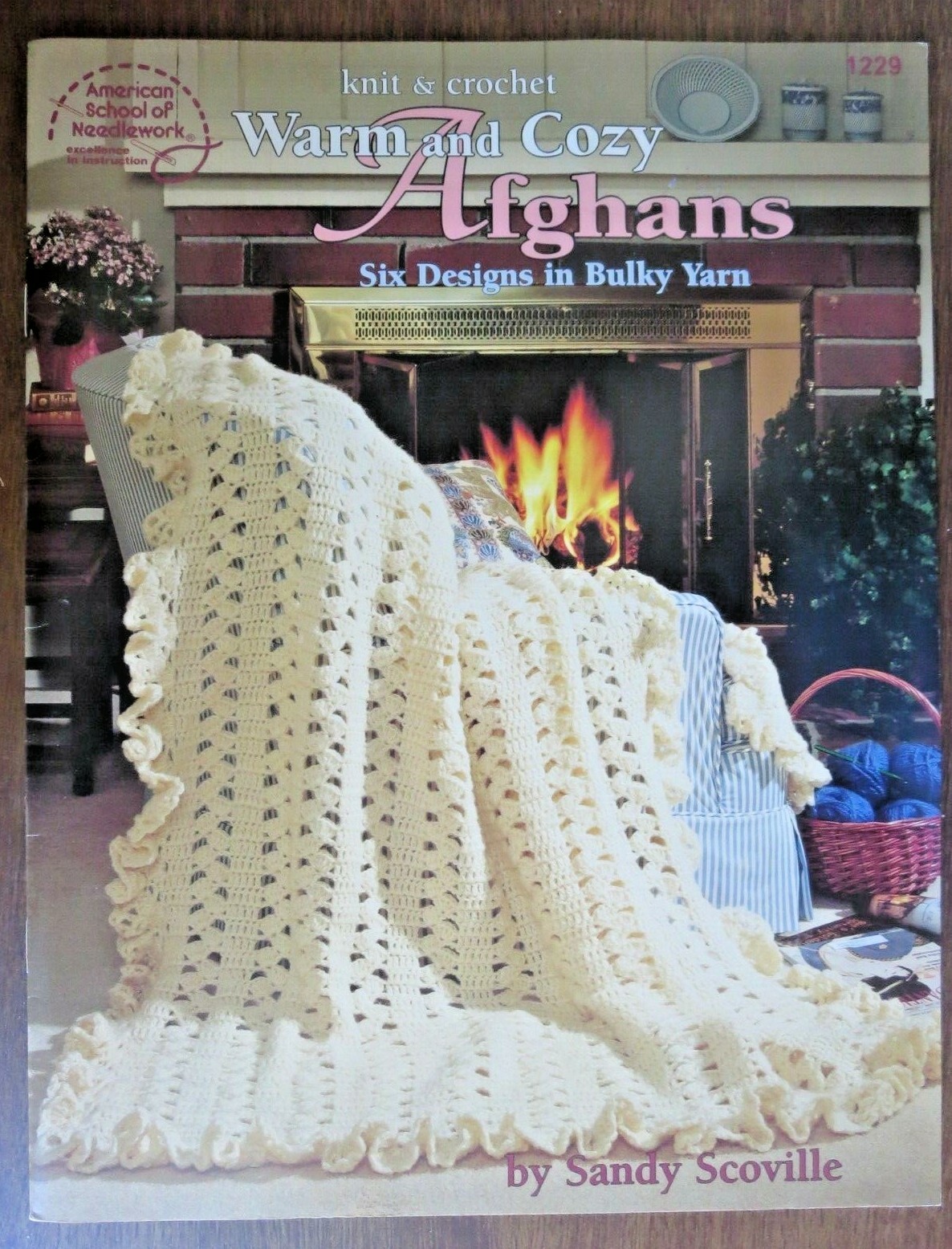 Warm & Cozy afghans knit and crochet pattern 6 designs, Scoville, 1996