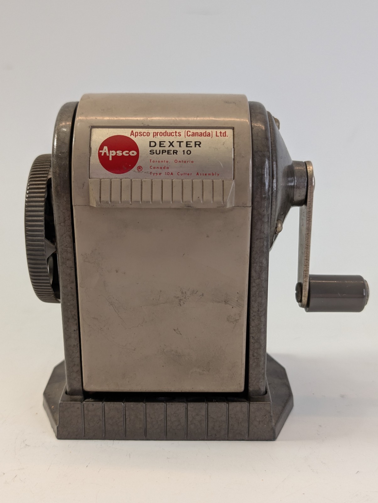 Apsco Dexter Super 10 6 Hole Metal Pencil Sharpener Vintage